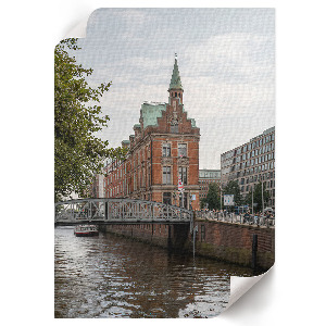 Decorative poster The city and the river