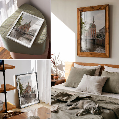 Decorative poster The city and the river
