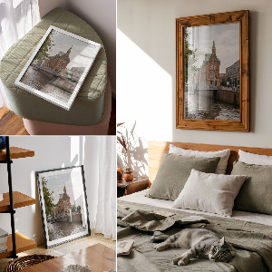 Decorative poster The city and the river