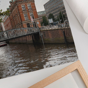 Decorative poster The city and the river