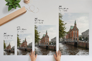 Decorative poster The city and the river