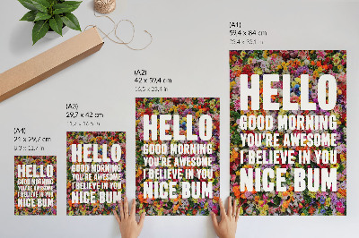 Poster Motivation in flowers
