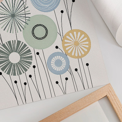 Wall print Geometric flowers
