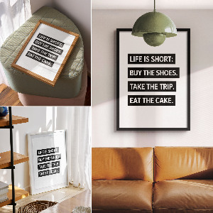 Decorative poster with everyday motivational text