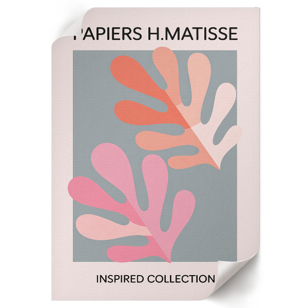 Wall print inspired by Henri Matisse with a matte finish