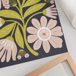 Decorative poster Retro flowers