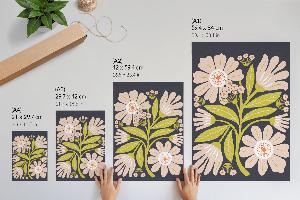 Decorative poster Retro flowers