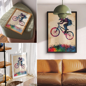 Decorative poster Colorful ride