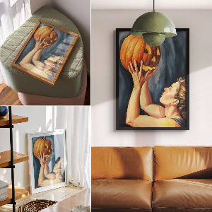 Halloween pumpkin wall art