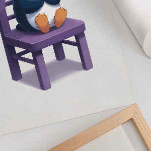 Art print Penguin on a chair
