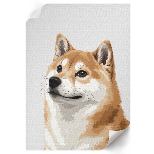 Decorative poster depicting a portrait of a dog