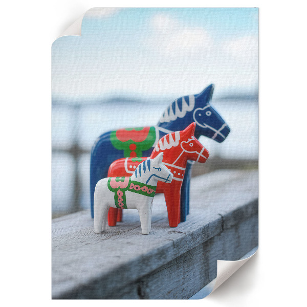 Colorful horses poster