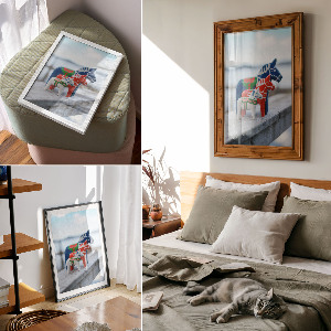 Colorful horses poster