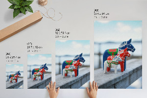Colorful horses poster