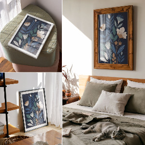 Wall art Flowers and leaves