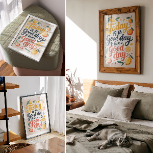 Good Day illustration wall print