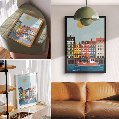 Wall print Port town