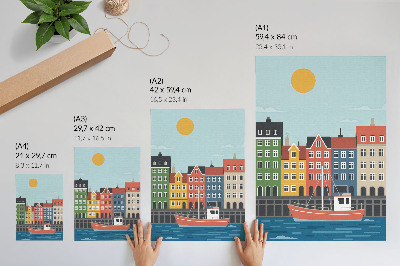 Wall print Port town