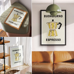 Italian coffee wall art
