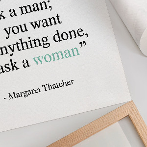 Wall print featuring a powerful quote