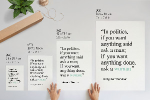 Wall print featuring a powerful quote
