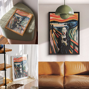 Wall art inspired by The Scream