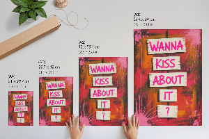 Art print Wanna kiss about it?