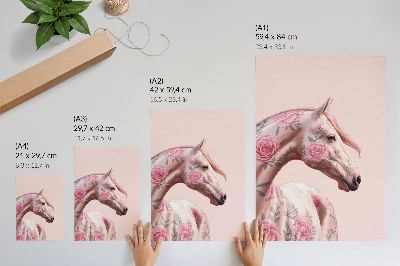 Wall art Flower Horse