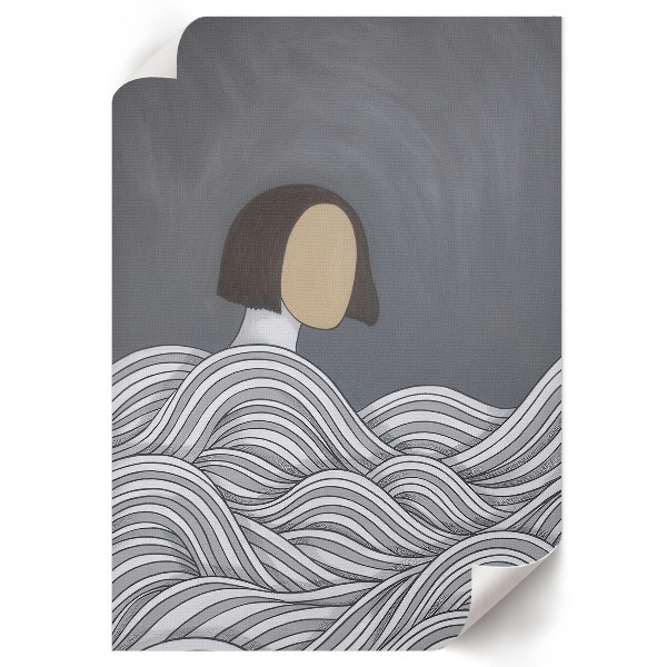 Art print titled "A Figure in the Waves"
