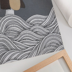 Art print A figure in the waves