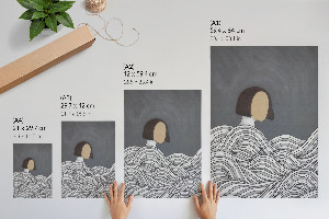 Art print A figure in the waves