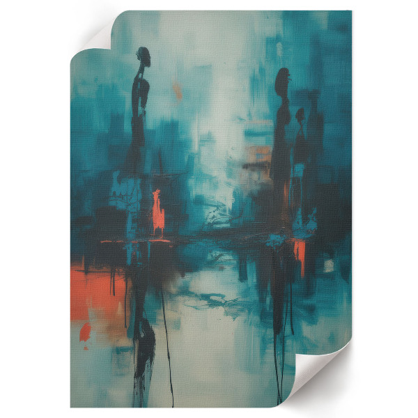 Wall art depicting a mysterious landscape