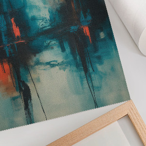 Wall art depicting a mysterious landscape