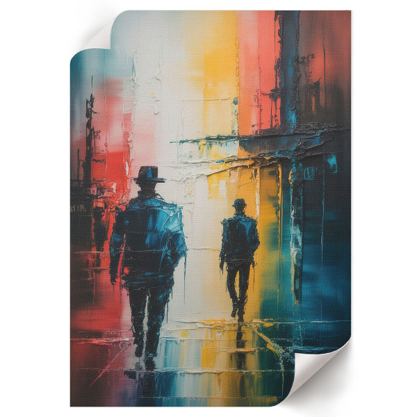 Wall print City at night