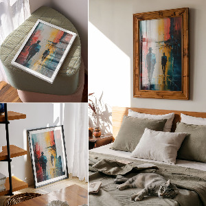 Wall print City at night