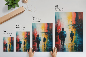 Wall print City at night