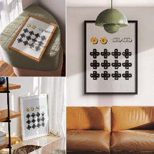 Art print of a retro video game scene