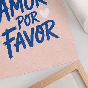 Decorative poster More amor por favor