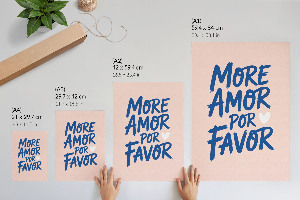 Decorative poster More amor por favor