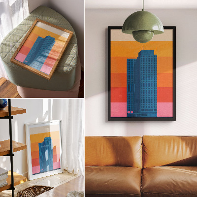 Wall print Abstract city