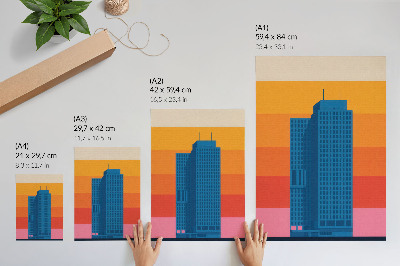 Wall print Abstract city