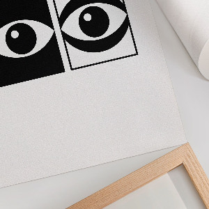 Poster featuring contrasting eyes