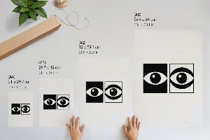 Poster featuring contrasting eyes