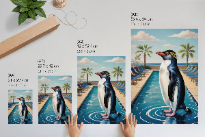 Wall art Penguin on vacation