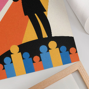 Decorative poster with a Victory illustration