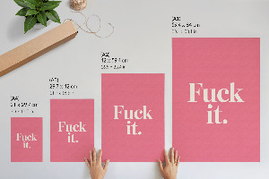 Poster with the phrase 