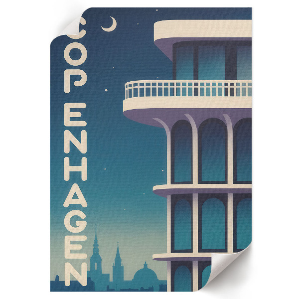 Art print Copenhagen at night