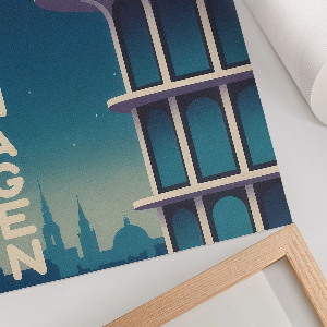 Art print Copenhagen at night