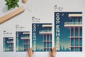 Art print Copenhagen at night