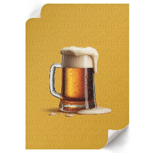 Decorative poster featuring a mug of beer